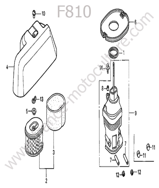 Filtre air HONDA F810
