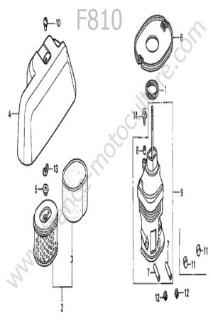HONDA - F810 : Filtre air