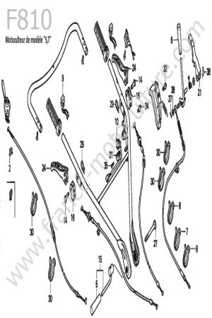 HONDA - F810 : Guidon / cables 2