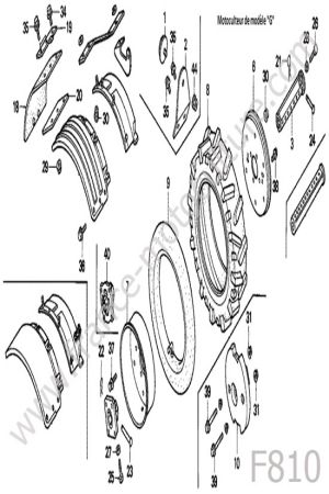 HONDA - F810 : Garde boue / roue 1