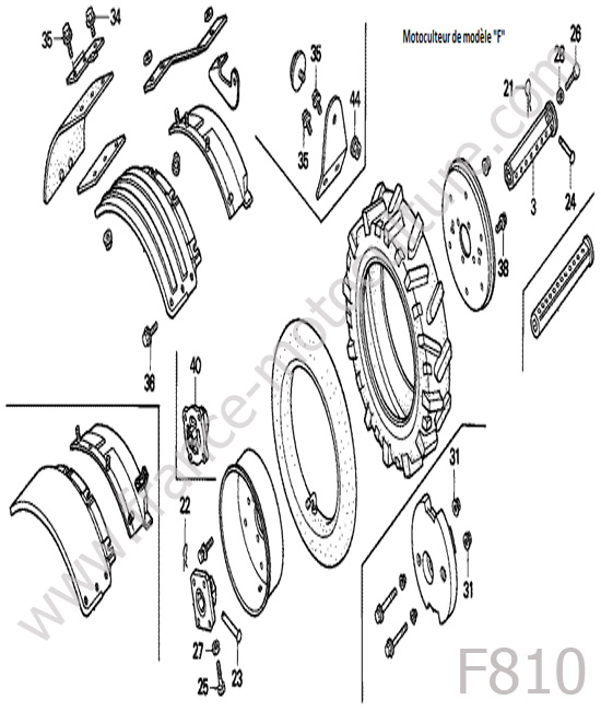 Garde boue / roue 3 HONDA F810