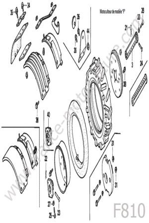 HONDA - F810 : Garde boue / roue 3