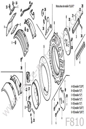 HONDA - F810 : Garde boue / roue 4