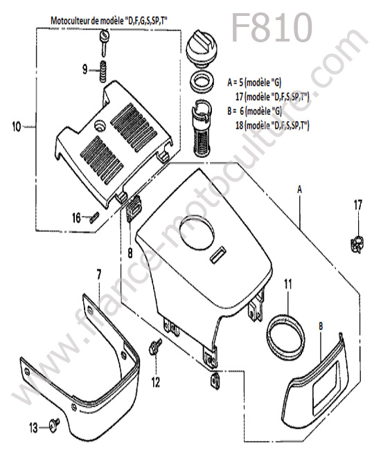 Capot HONDA F810