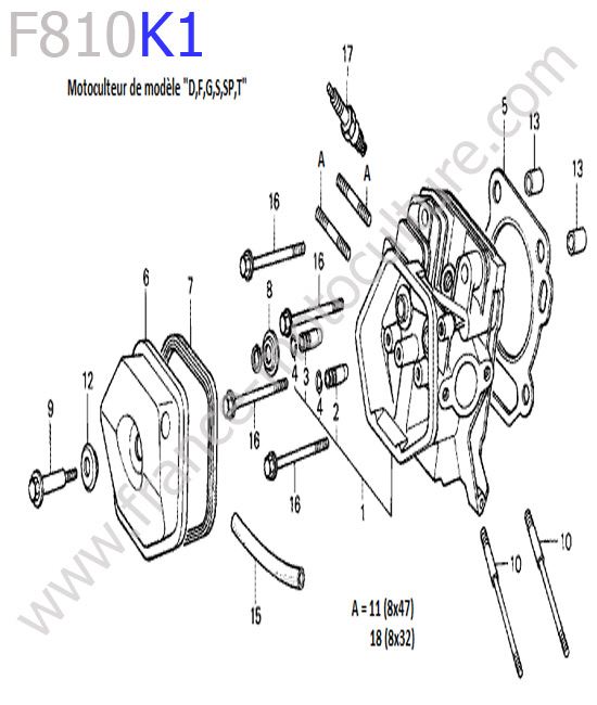 Culasse HONDA F810K1