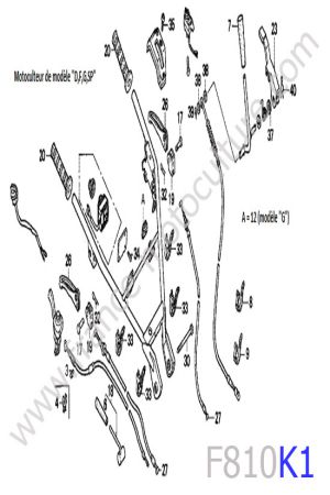 HONDA - F810K1 : Guidon / cables 1