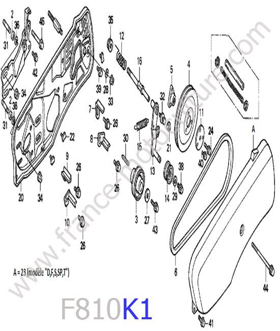 Carter / courroie HONDA F810K1