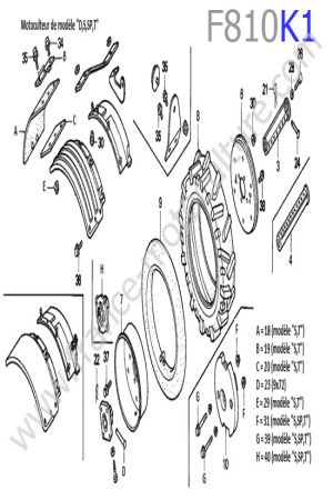 HONDA - F810K1 : Garde boue / roue 3
