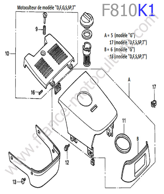 Capot HONDA F810K1