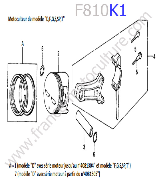 Piston HONDA F810K1