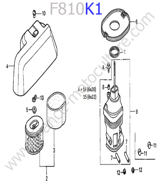 Filtre air HONDA F810K1
