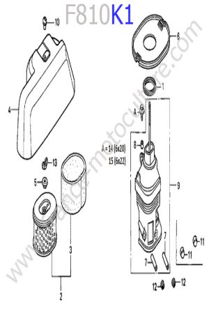 HONDA - F810K1 : Filtre air