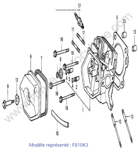 Culasse - K3 HONDA F810K3