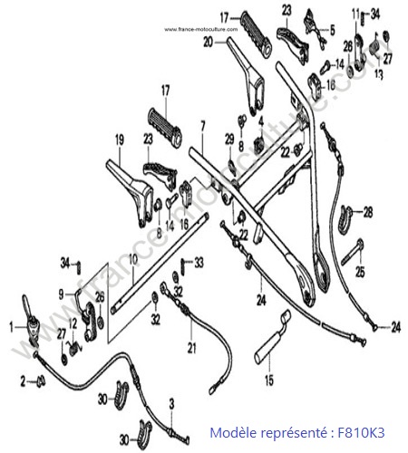 Guidon - K3 HONDA F810K3