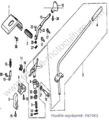 HONDA - F810K3 : Levier - K3