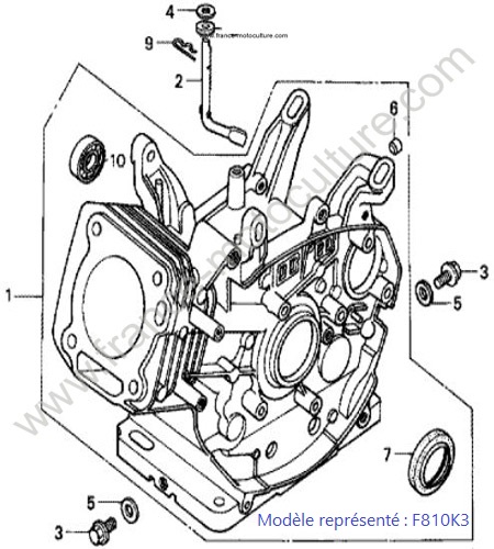 Bloc moteur - K3 : HONDA - F810K3