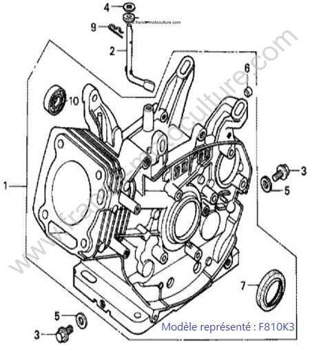 Bloc moteur - K3 HONDA F810K3