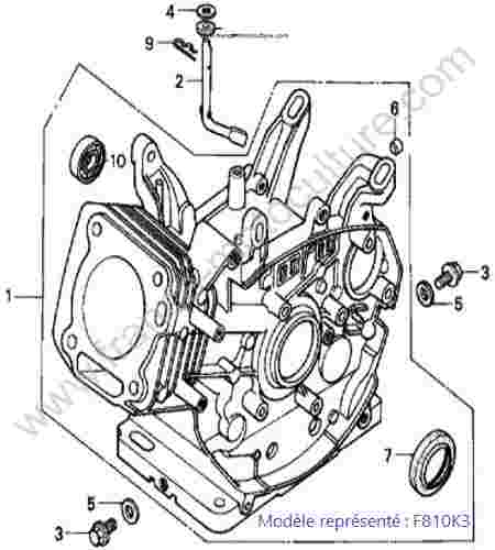 HONDA - F810K3 : Bloc moteur - K3