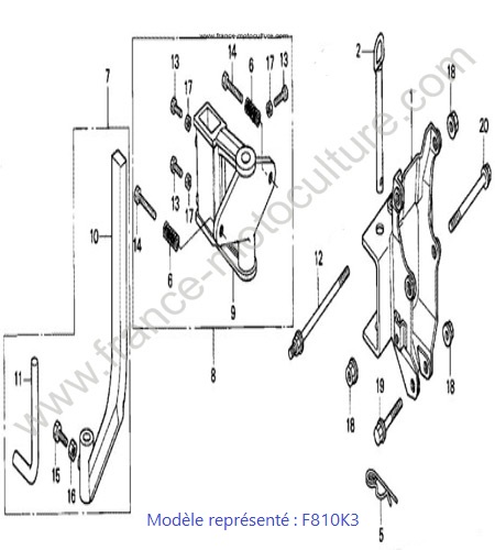 Attelage - K3 HONDA F810K3