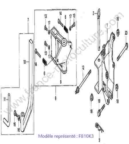 HONDA - F810K3 : Attelage - K3