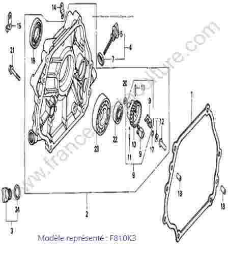 HONDA - F810K3 : Carter moteur - K3