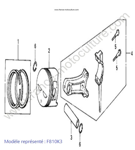 Bielle piston - K3 HONDA F810K3