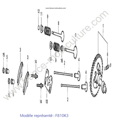 Arbre cames/soupapes - K3 HONDA F810K3