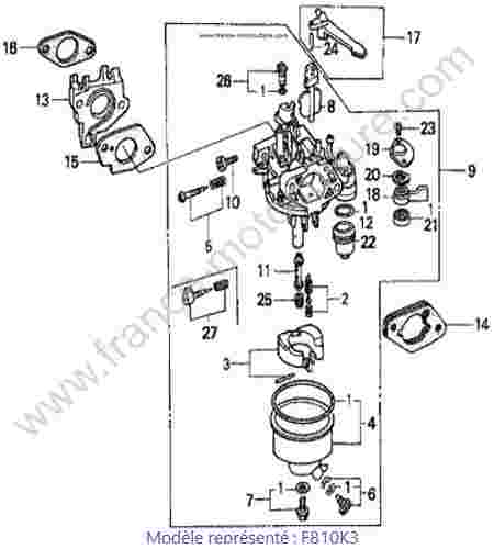 HONDA - F810K3 : Carburateur - K3
