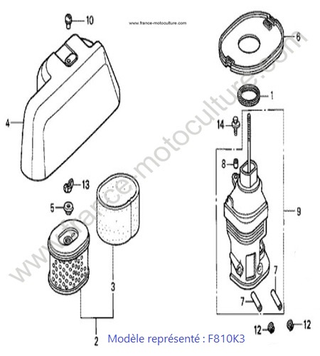 Filtre a air - K3 HONDA F810K3
