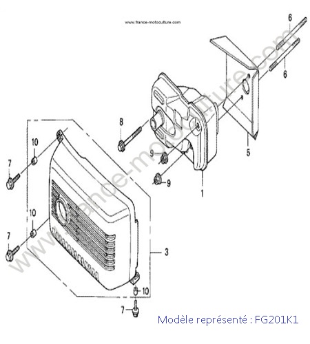 Pot echappement - K1 HONDA FG201