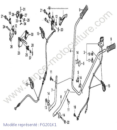 Guidon - K1 HONDA FG201