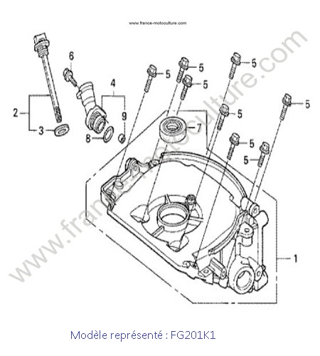 Carter intermedaire - K1 HONDA FG201