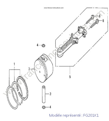 Bielle piston - K1 HONDA FG201