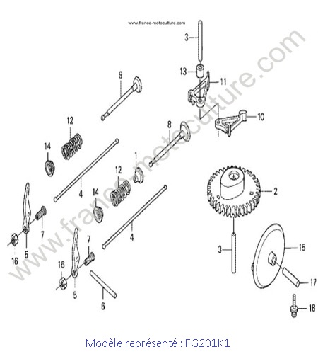 Arbre came/soupape - K1 HONDA FG201