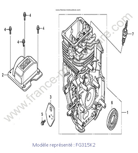Bloc moteur - K2 HONDA FG315