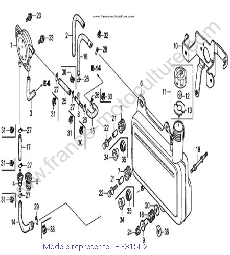 Reservoir essence - K2 HONDA FG315