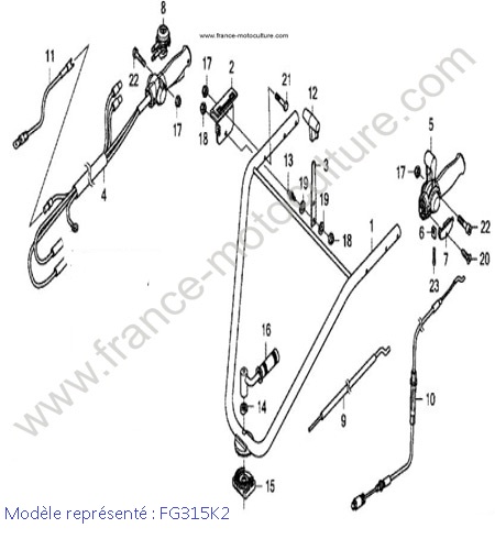Guidon cables - K2 HONDA FG315