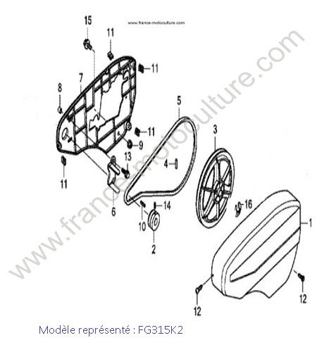 Poulies courroie - K2 HONDA FG315