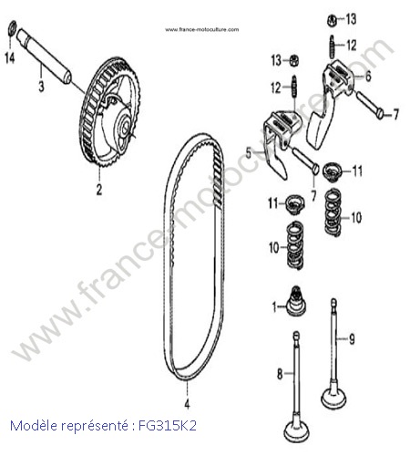 Arbre cames/soupapes - K2 HONDA FG315