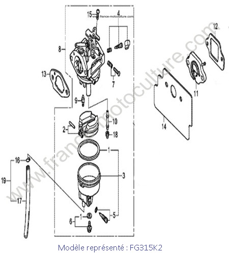 Carburateur - K2 HONDA FG315