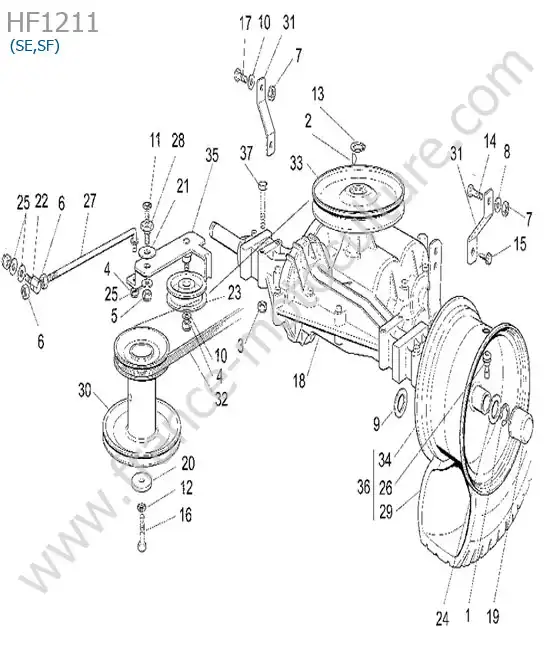 Courroie transmission (se/sf) HONDA HF1211