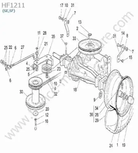 HONDA - HF1211 : Courroie transmission (se/sf)