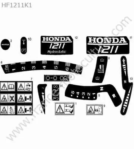 HONDA - HF1211K1 : Etiquettes