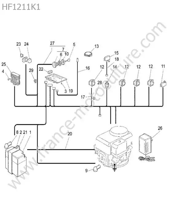 Electricite HONDA HF1211K1