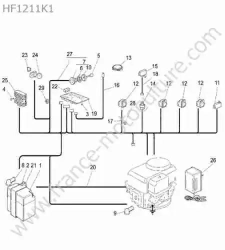 HONDA - HF1211K1 : Electricite