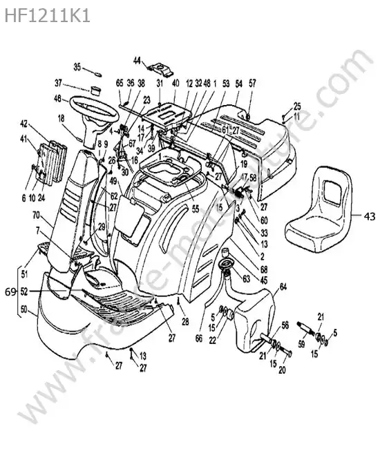 Carrosserie HONDA HF1211K1
