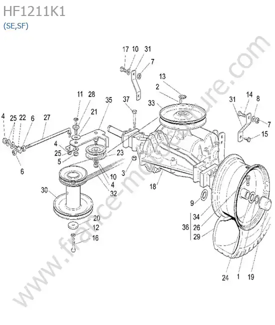 Courroie avancement (se/sf) HONDA HF1211K1