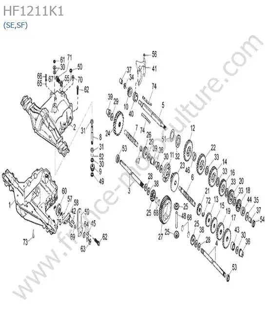 Boite vitesses (se/sf) HONDA HF1211K1