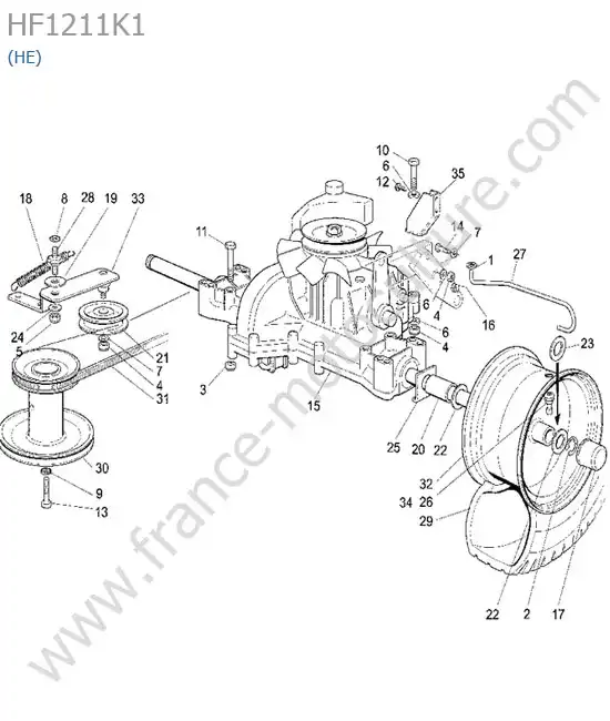 Courroie avancement (he) HONDA HF1211K1