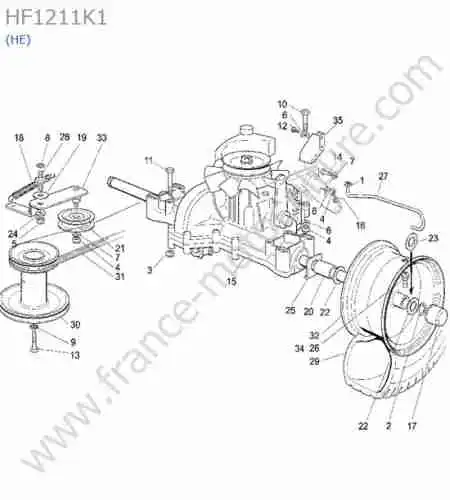 HONDA - HF1211K1 : Courroie avancement (he)